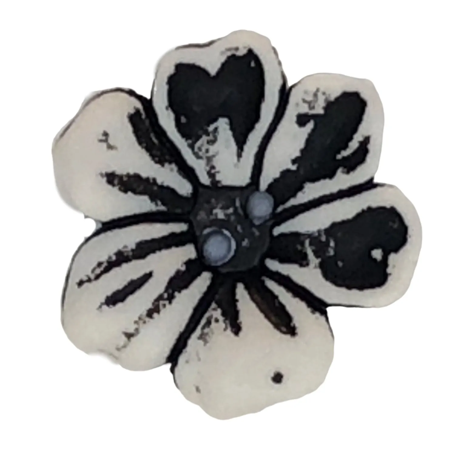 2 Hole Matt Flower Frangipani Button 38mm