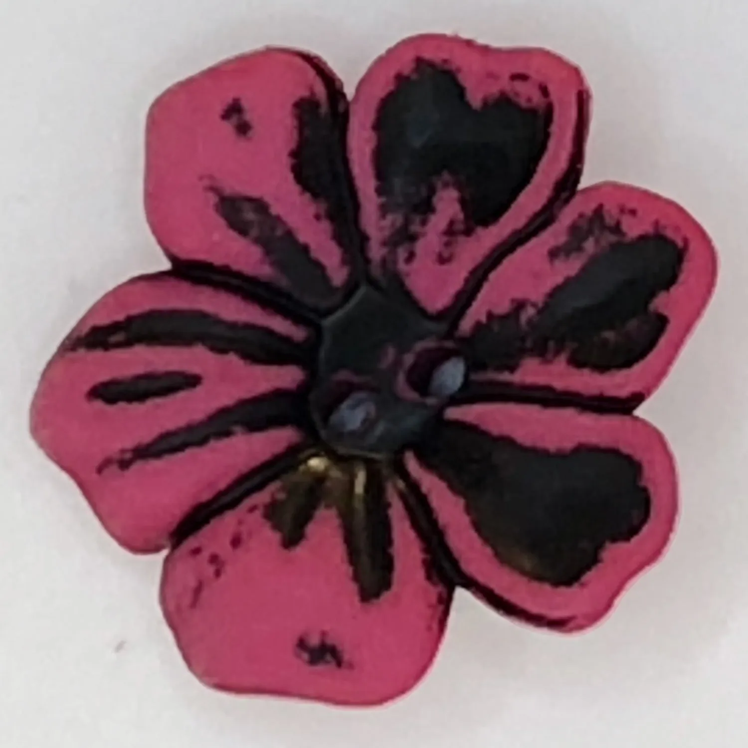 2 Hole Matt Flower Frangipani Button 38mm