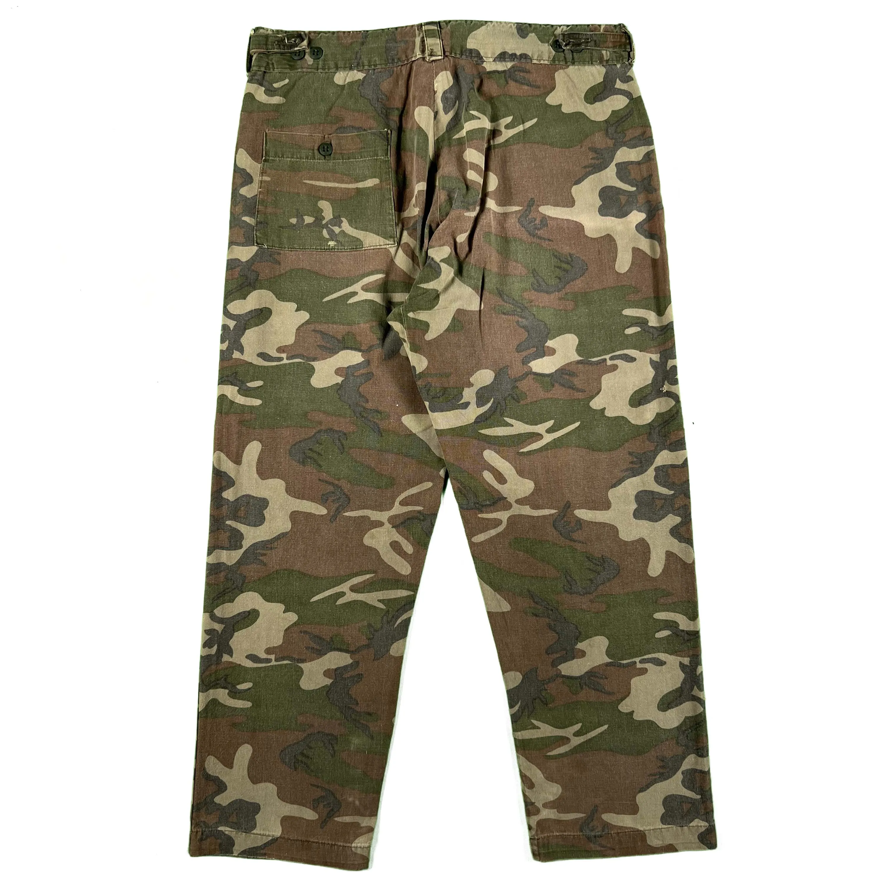 70s 'Chief' Camo Fatigue Pants- 31"-34"x27.5