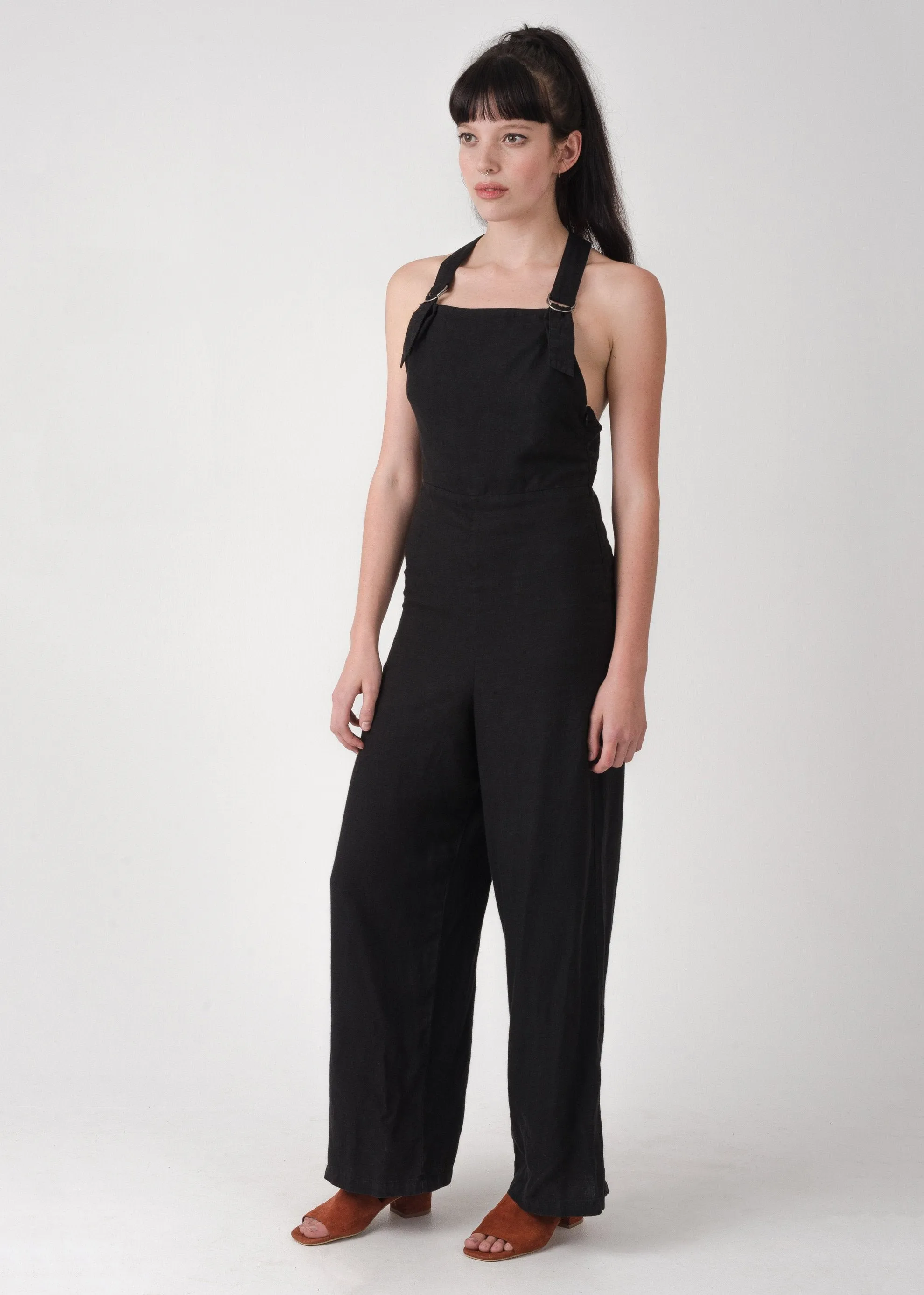 Afends Womens Noir - Hemp Long Overalls