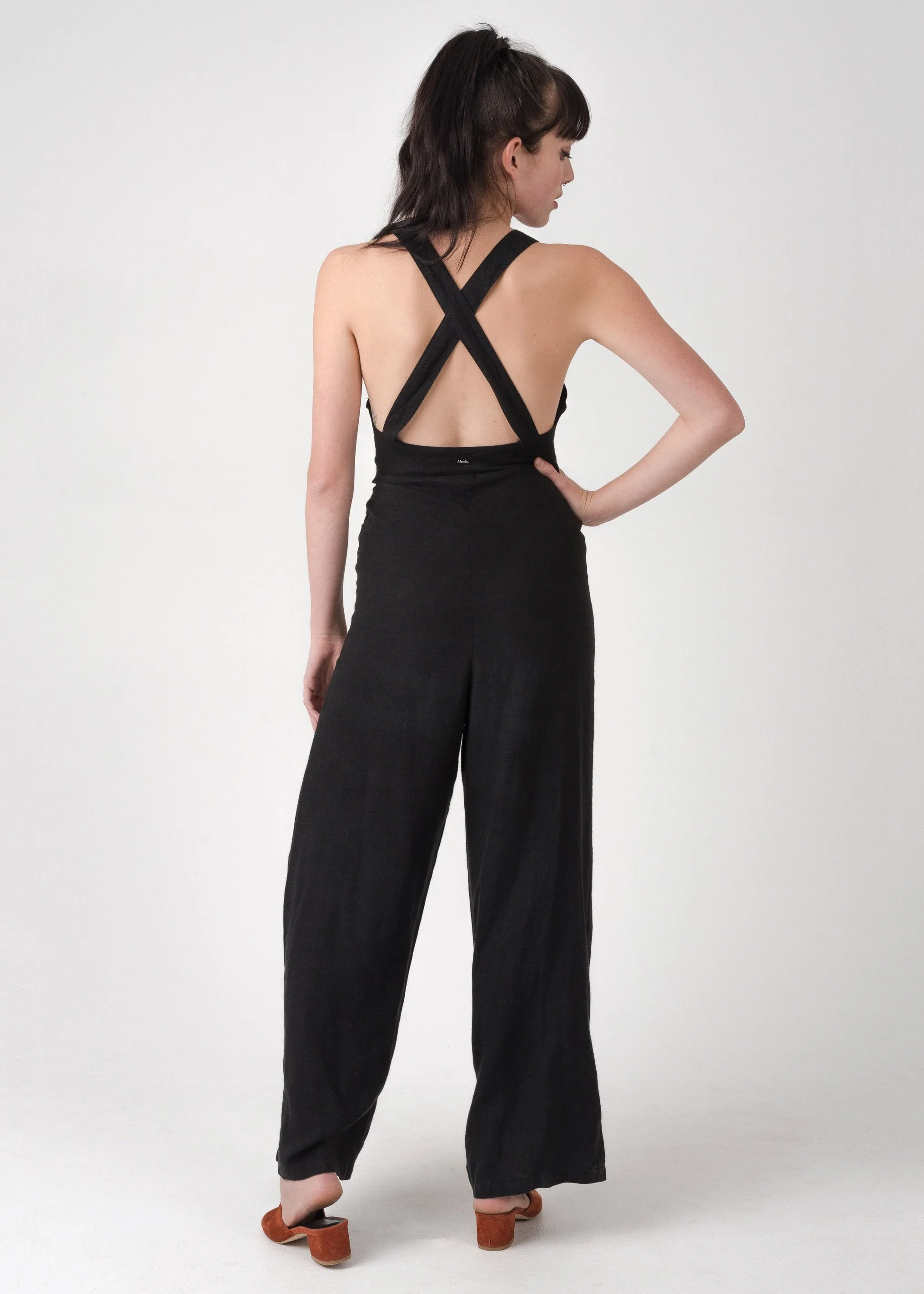 Afends Womens Noir - Hemp Long Overalls