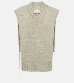 Alpaca, cotton and wool sweater MAISON MARGIELA, green