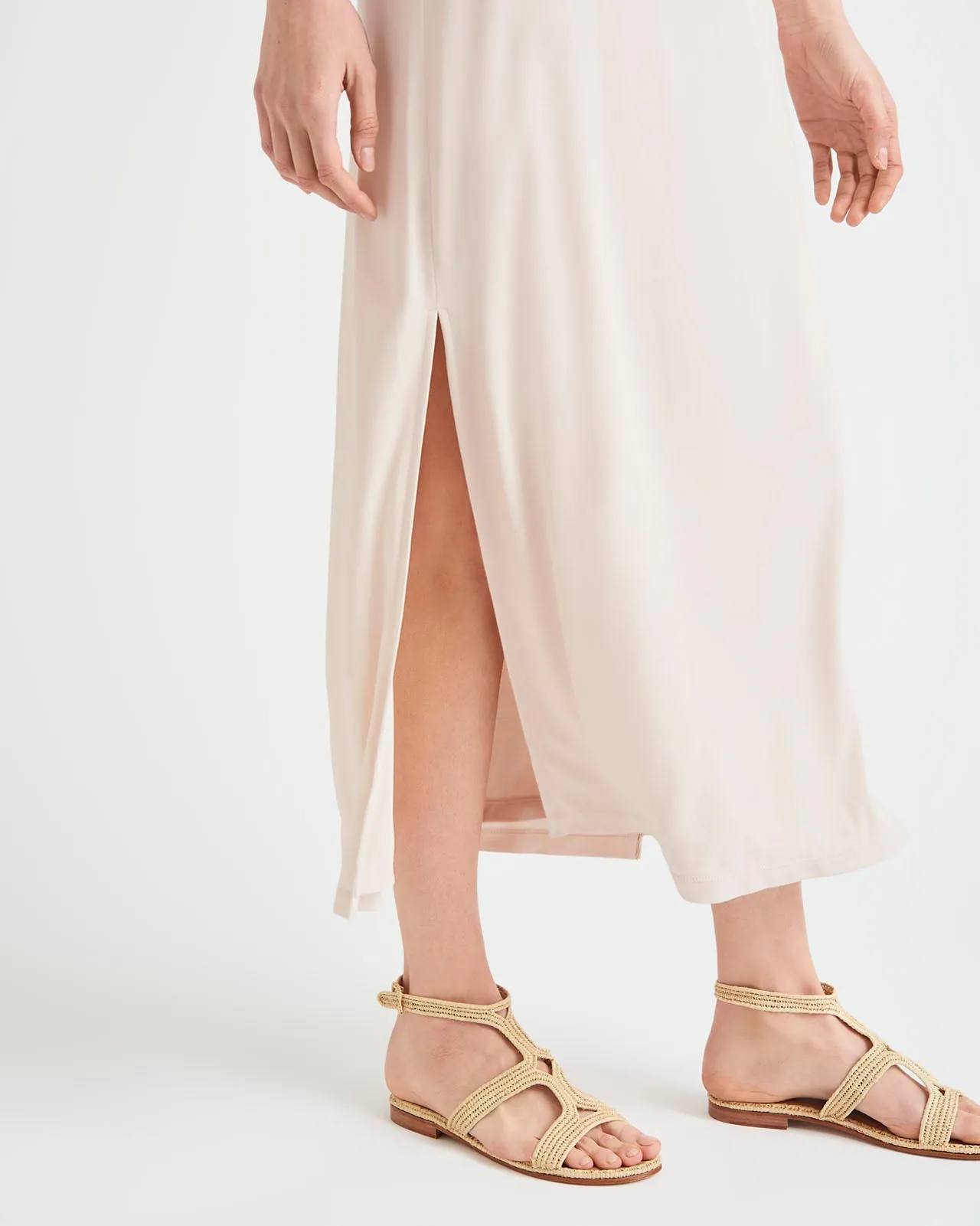 Arlo Sandwash Jersey Twist Midi Dress