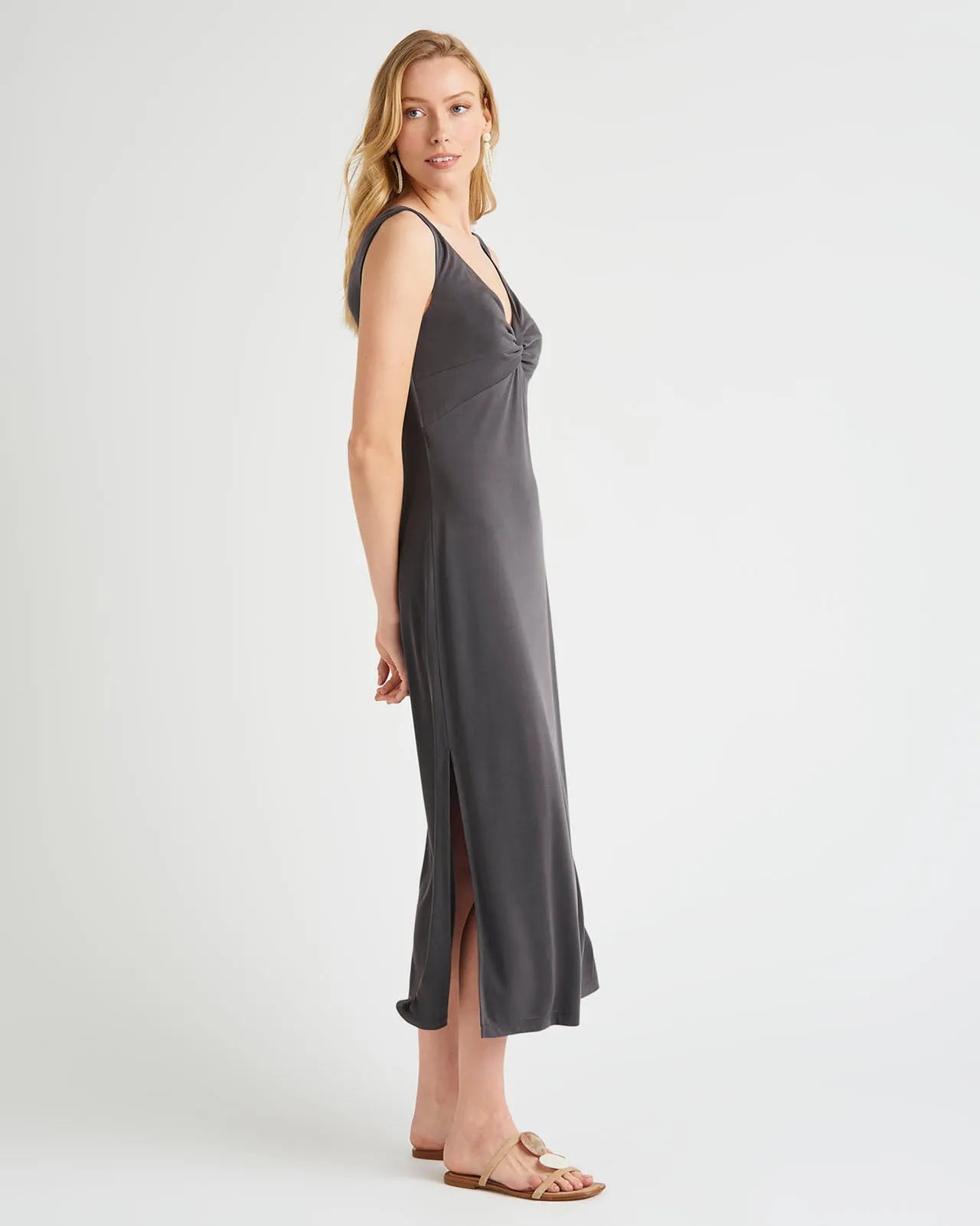 Arlo Sandwash Jersey Twist Midi Dress