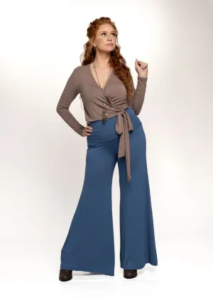 Bamboo Loose Fit Wide Flare Leg Palazzo Pants