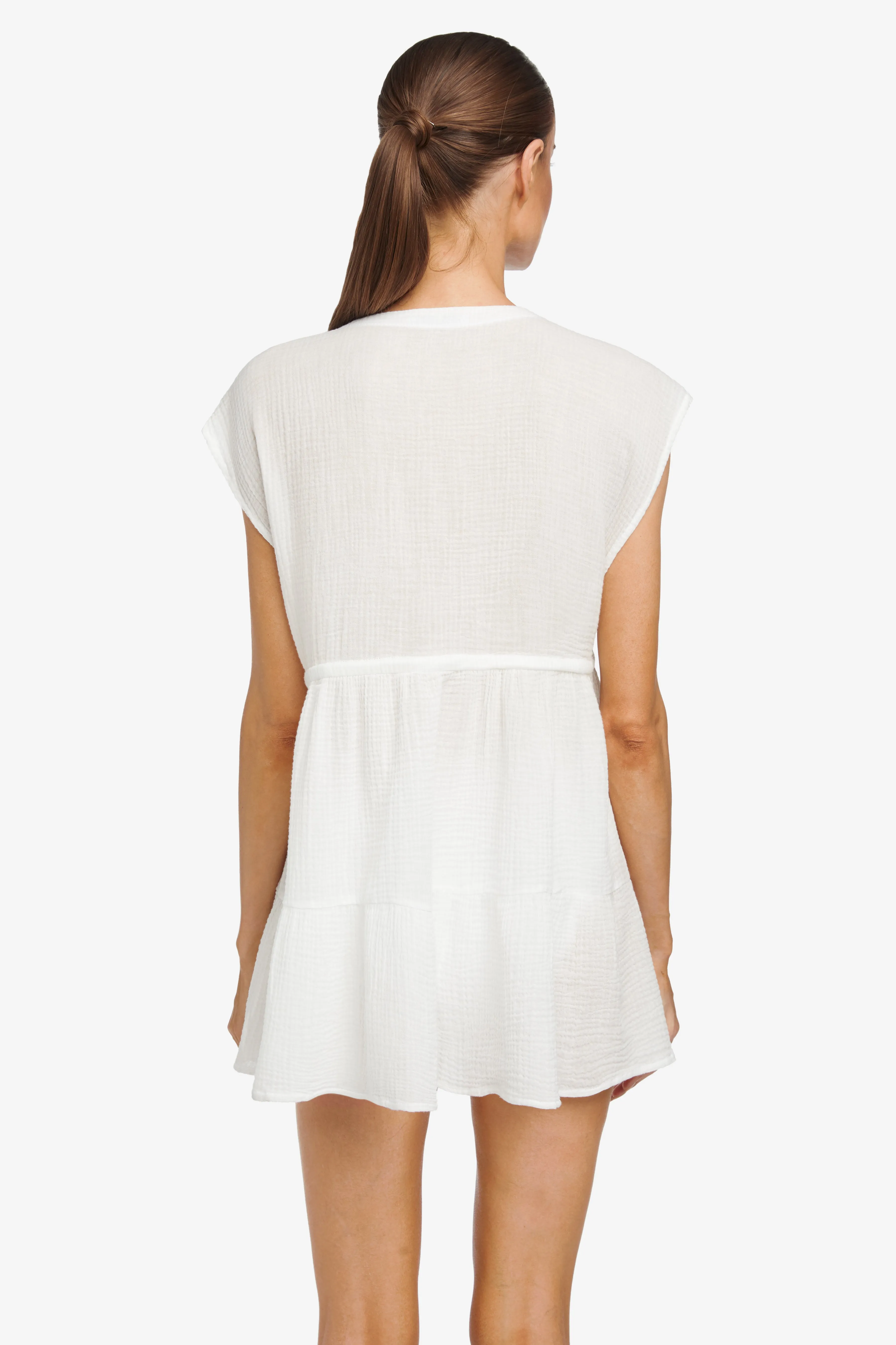 BUBBLE GAUZE FLOUNCY DRESS