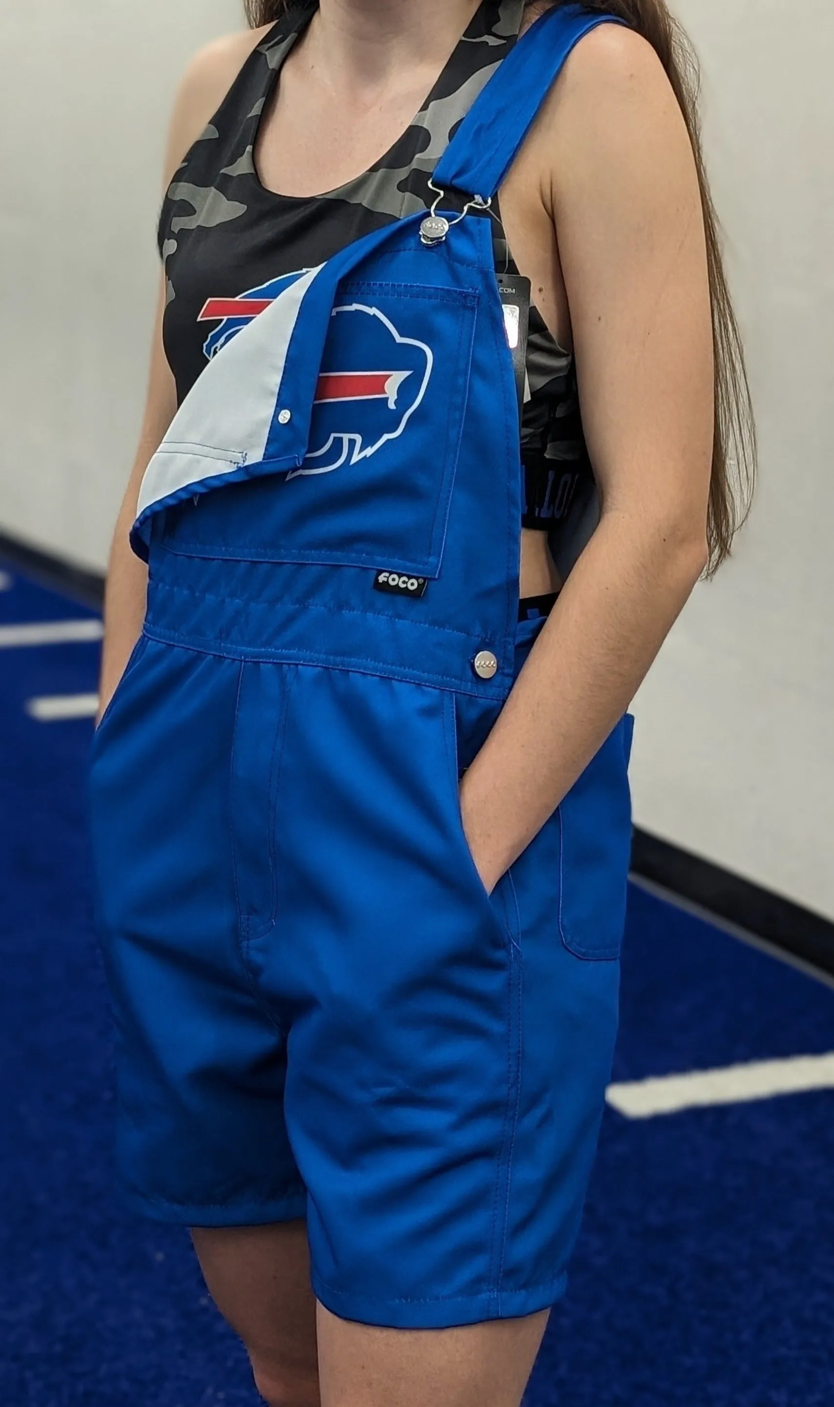 Buffalo Bills With Big Logo Royal Bib Shortalls