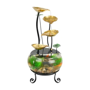 CALANDIS® Water Fountain Statue Ornament Sculpture Decorative Crafts Indoor Office | 1 Tabletop Water Fountain