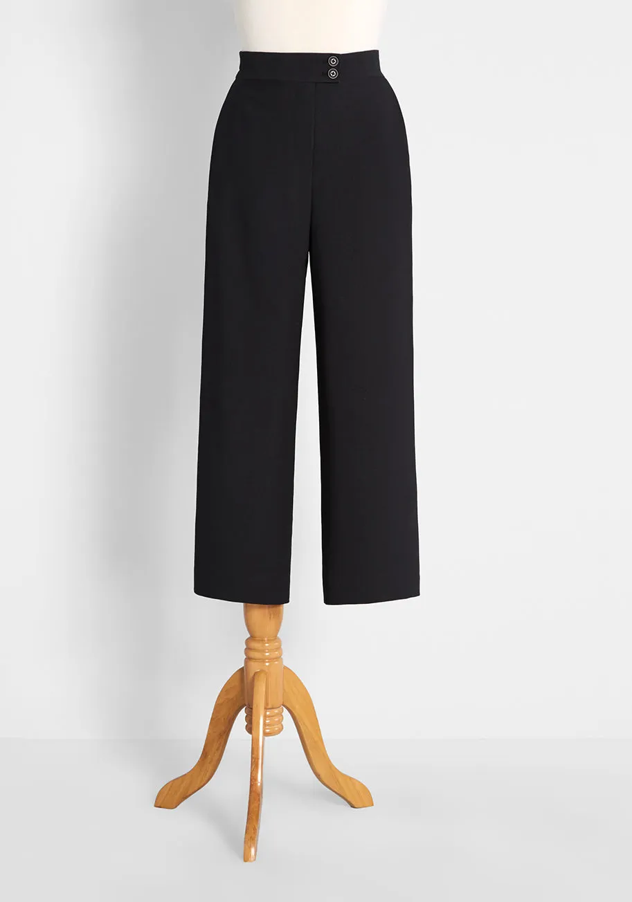 Calmness and Couture Cropped Pants