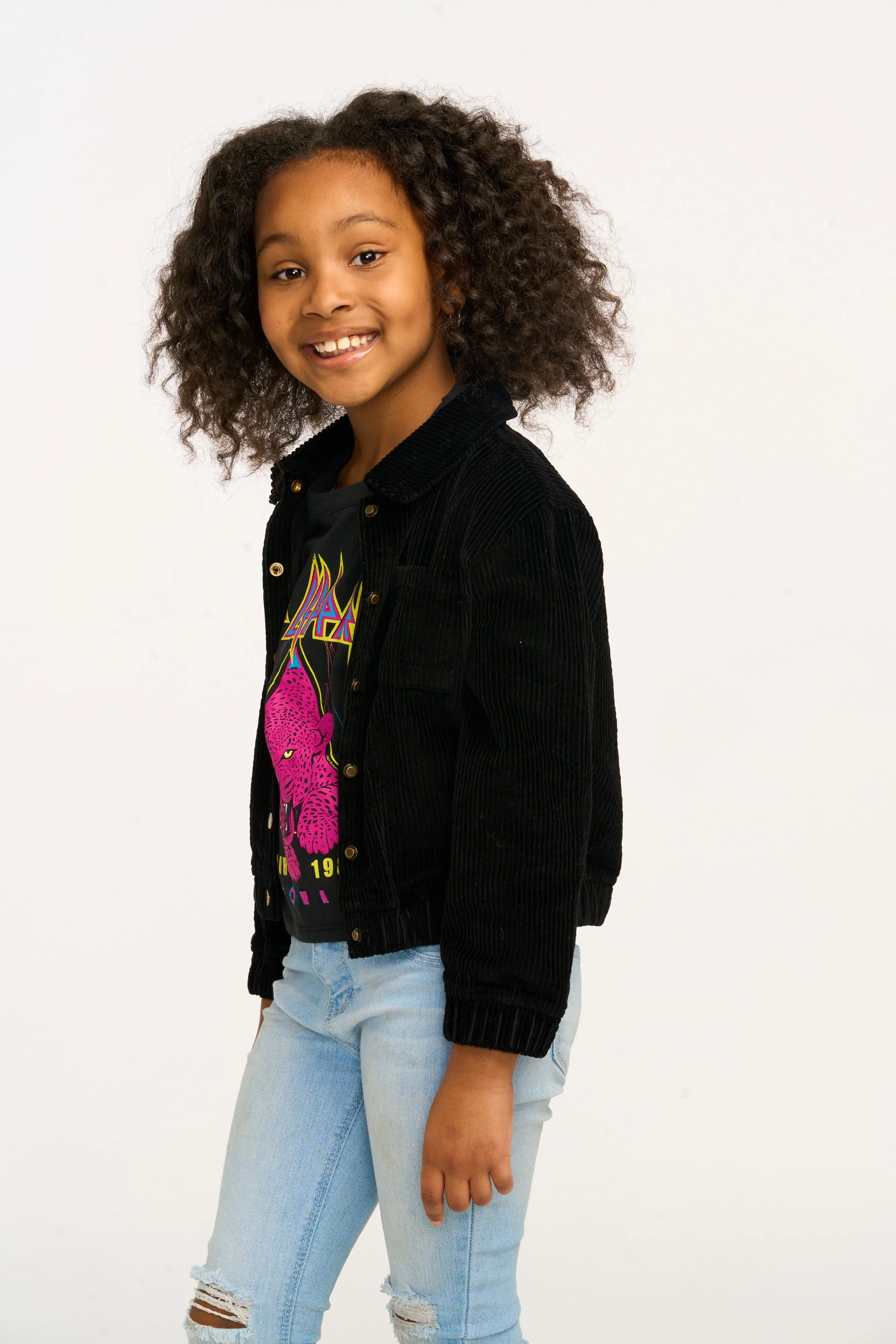 Chaser Zaria Raven Black Corduroy Jacket