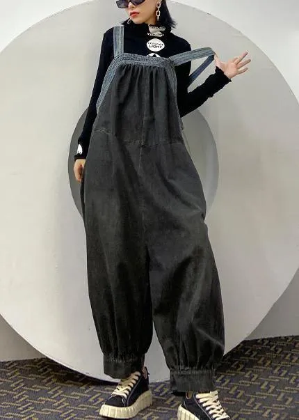 Denim overalls 2021 new fashion plus size casual nine-point lantern pants female summer jumpsuit