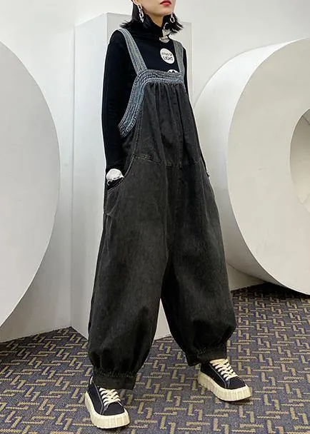 Denim overalls 2021 new fashion plus size casual nine-point lantern pants female summer jumpsuit