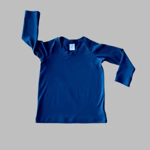 Essential Long Sleeve Raglan T-shirt, Indigo