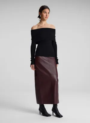 Evelyn Merino Off Shoulder Top