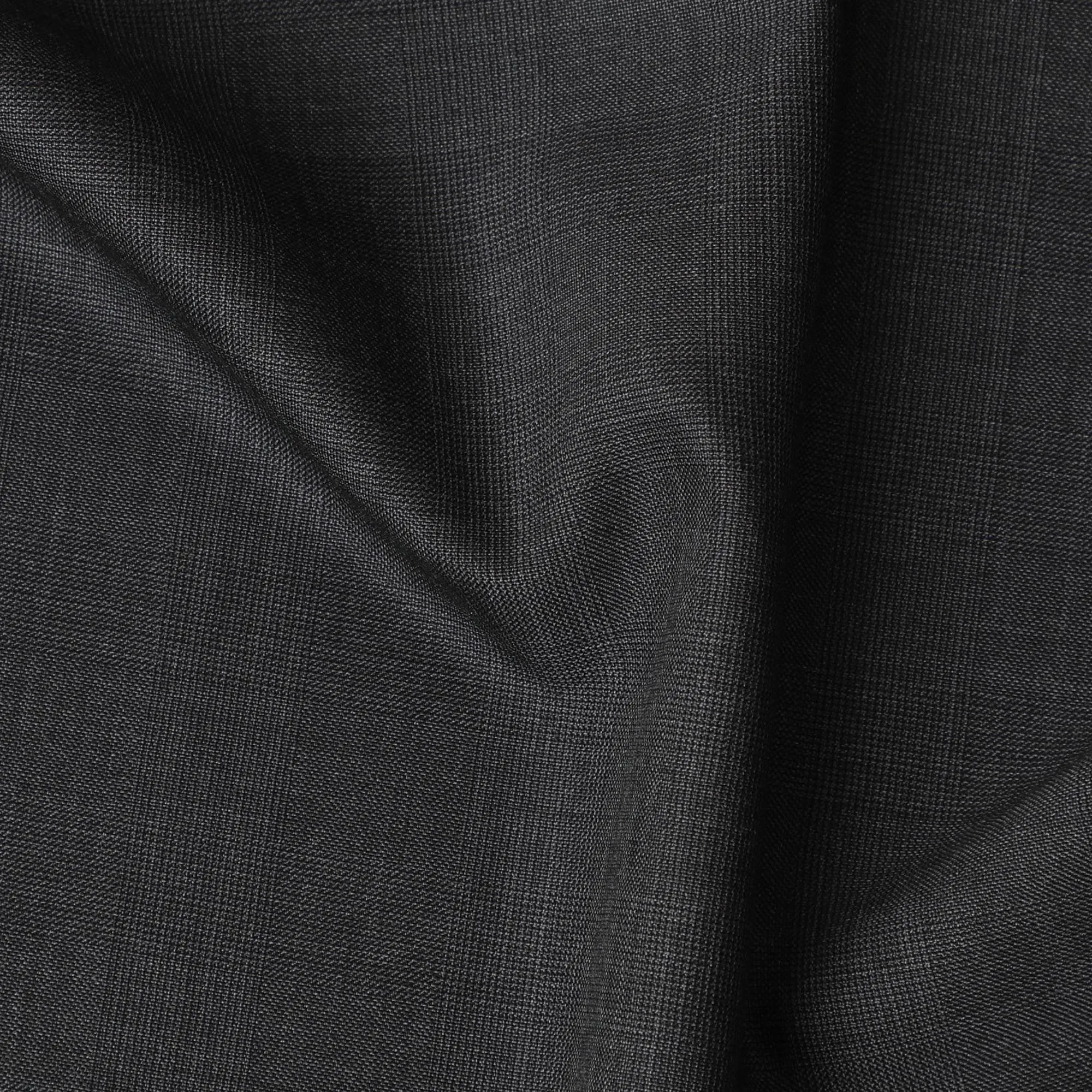 Exclusive Coin Grey Super 150's Wool Fabric - Fine Italian Weave, 150cm Width - D18243