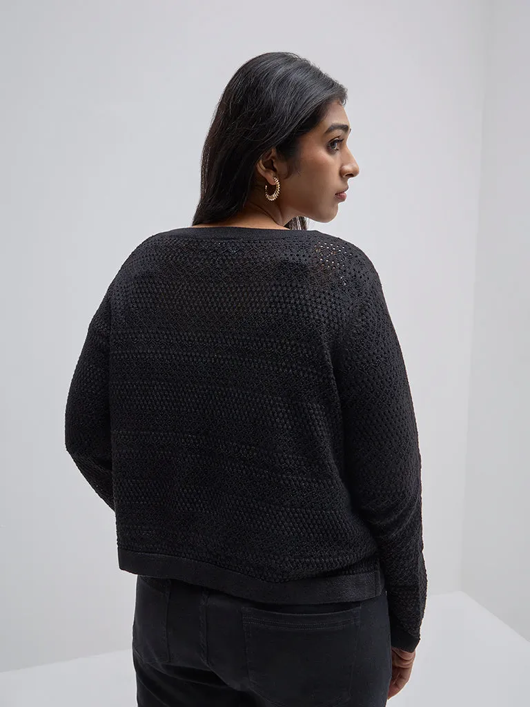 Gia Black Knitted Shrug