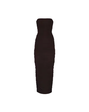 GINNI MESH DRESS CHOCOLATE