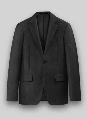 Hardy Minnis Dark Gray Twill Wool Jacket