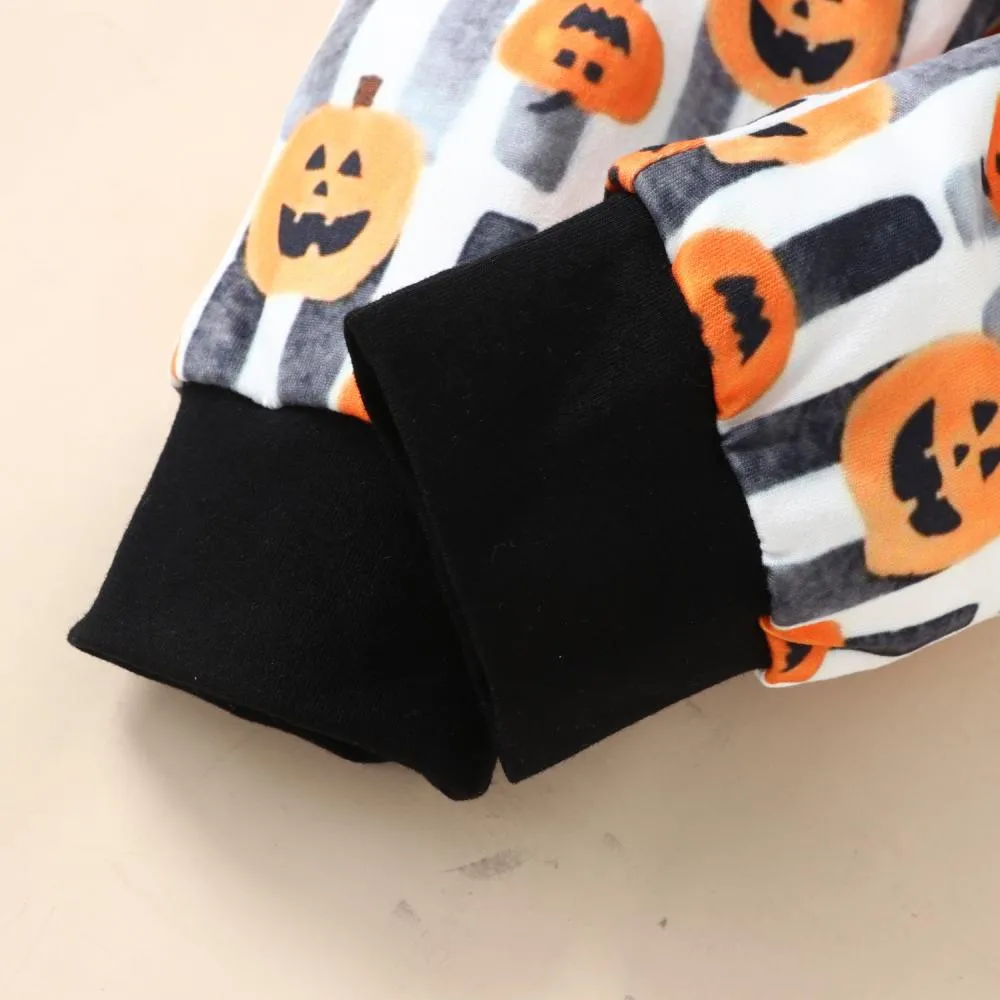 Infant and Toddler Winter Long Sleeve Halloween Suspenders Three Piece Set Wholesale Baby Clothes