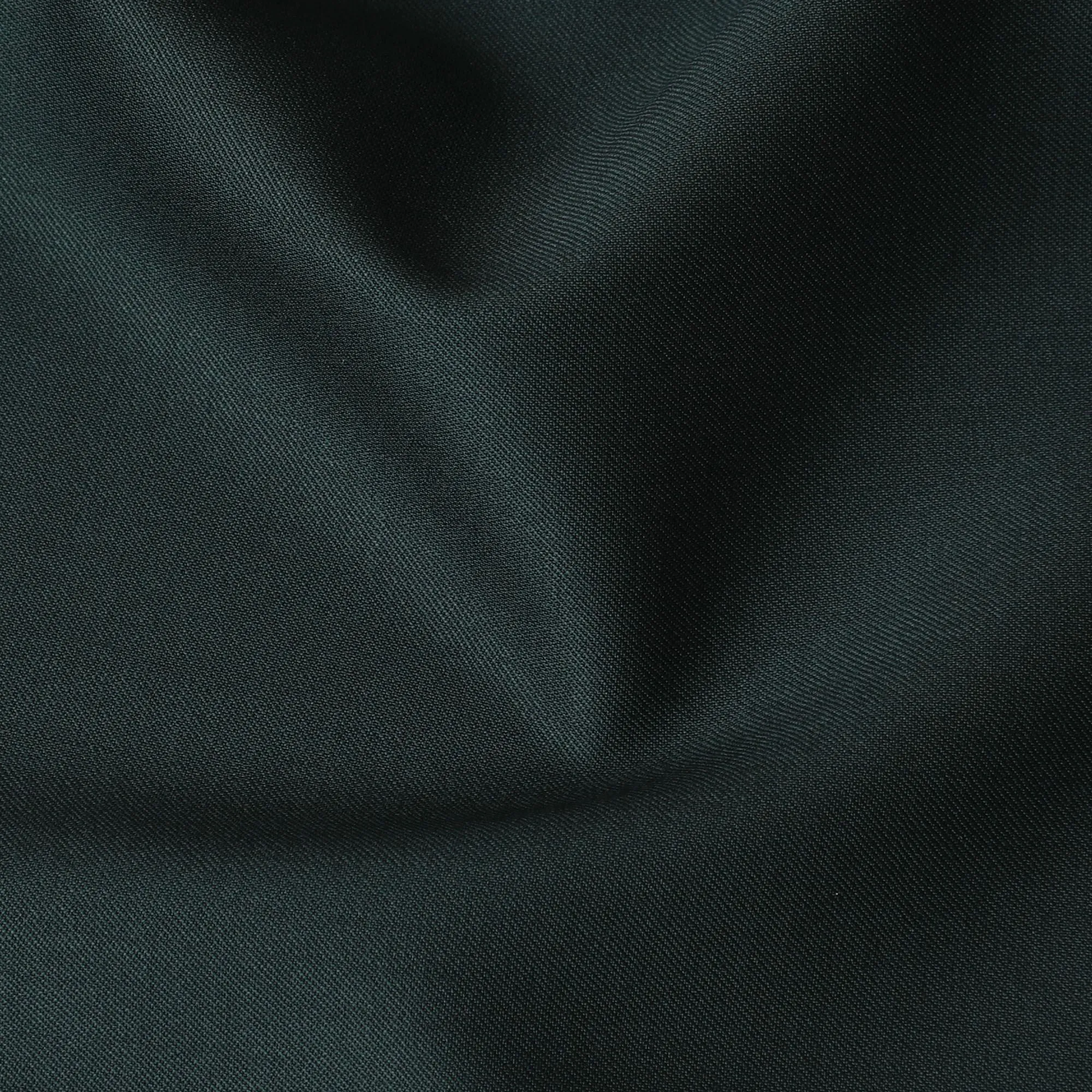 Italian Green Twill Wool Suiting Fabric, 150cm Width - 3.5 Mtrs Piece, Tailor's Choice-D17753