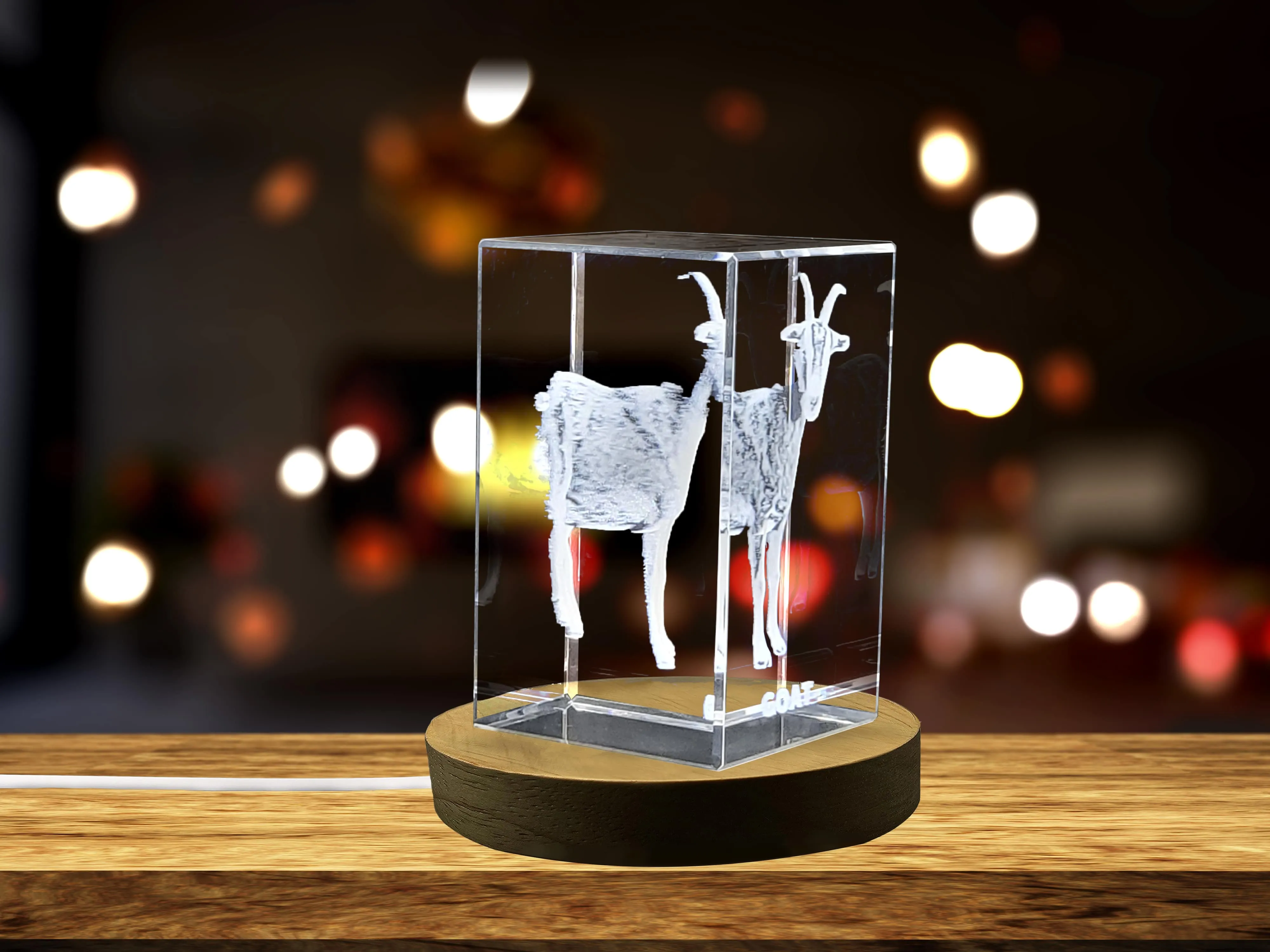 Lively Goat Crystal Carvings | Exquisite Gems Etched with Playful Caprines