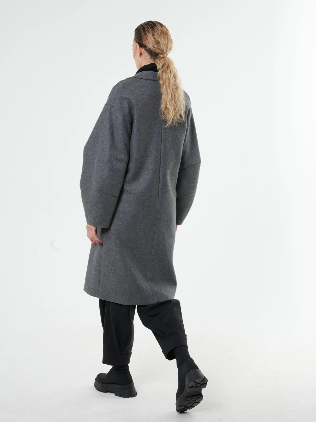 Long Gray Wool Coat