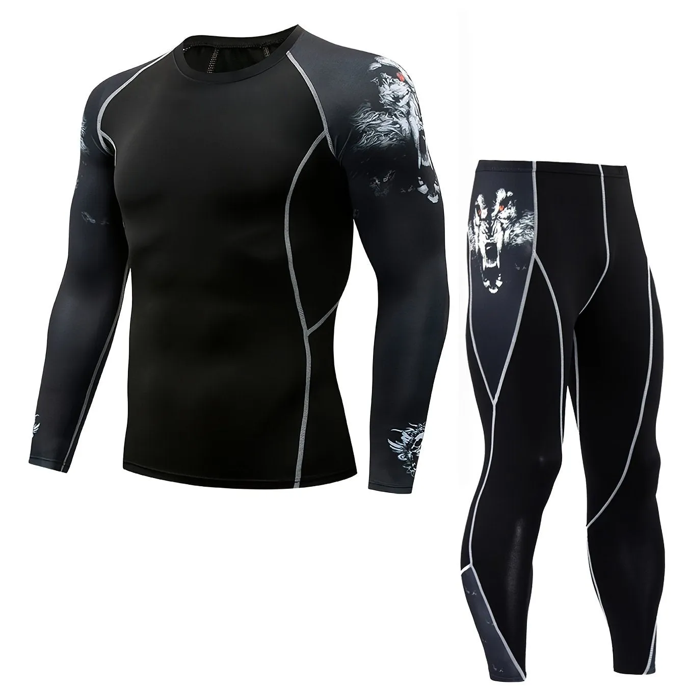 Men's Thermal Long Sleeves Long Pants Sports Underwear Set