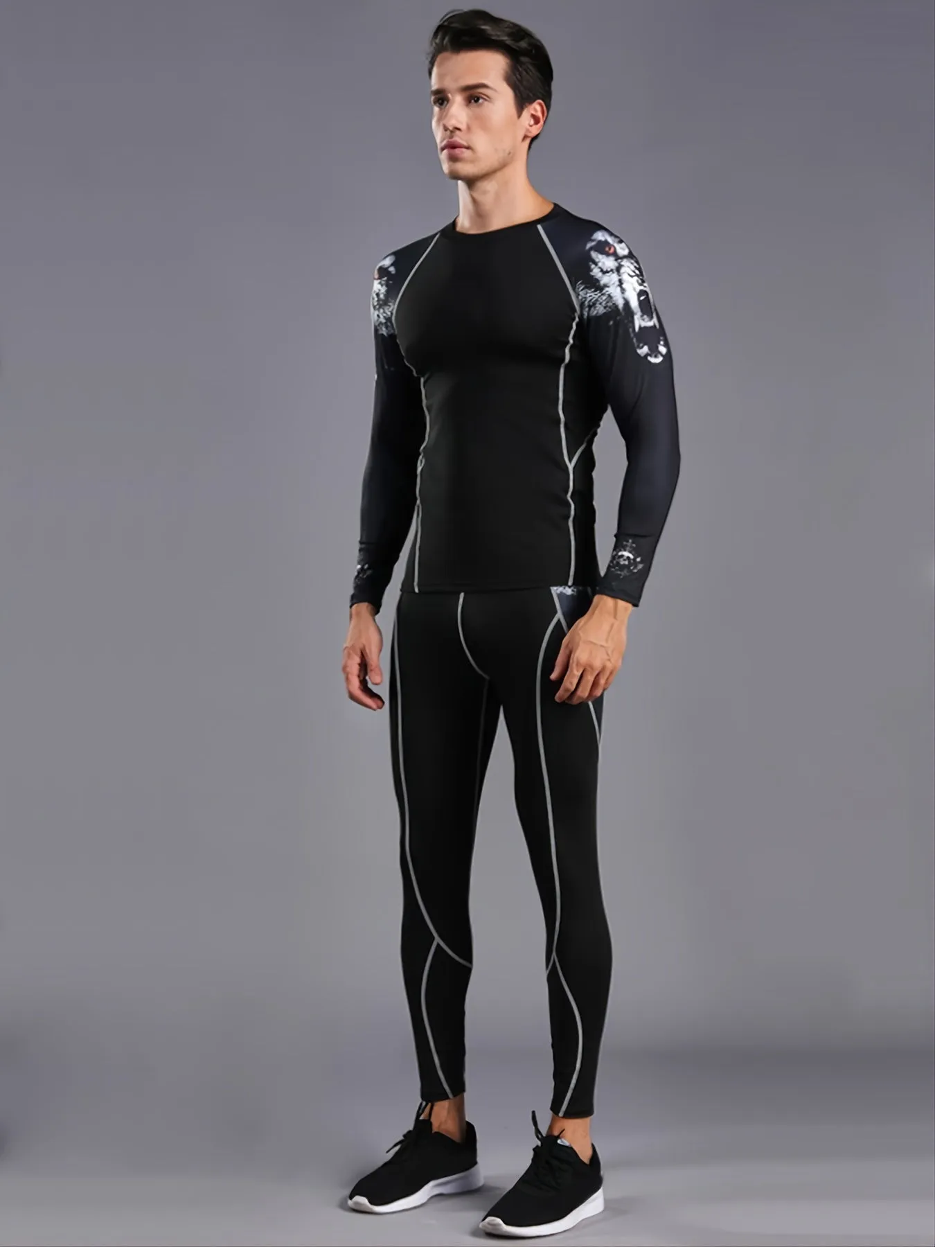 Men's Thermal Long Sleeves Long Pants Sports Underwear Set