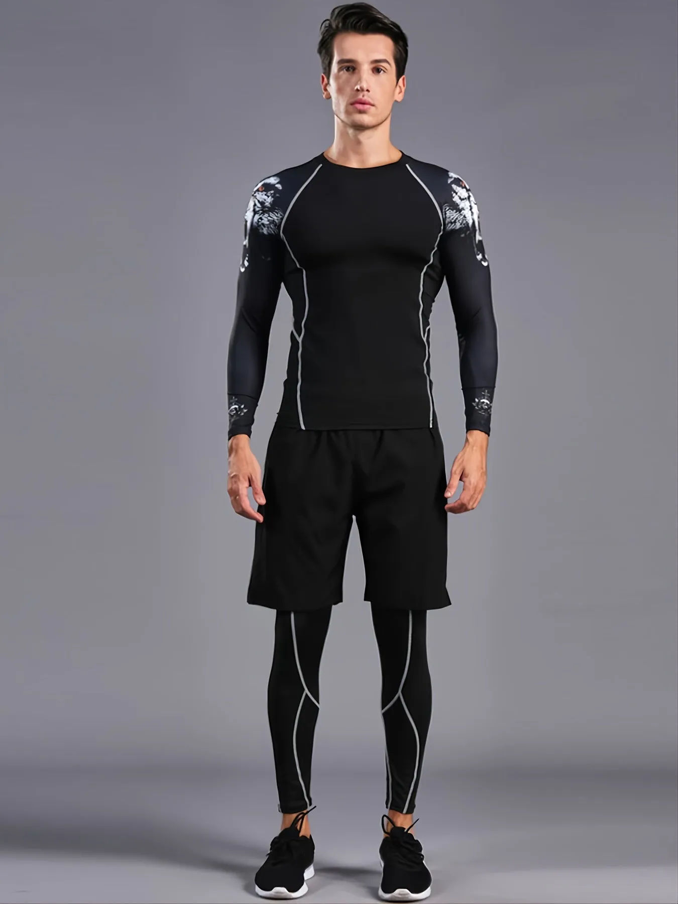 Men's Thermal Long Sleeves Long Pants Sports Underwear Set