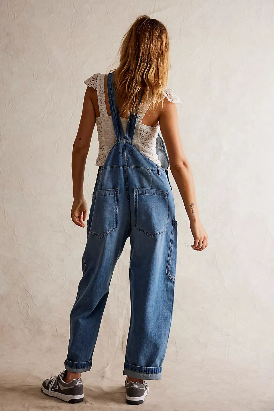 Overalls way back - Free People Lydia blue