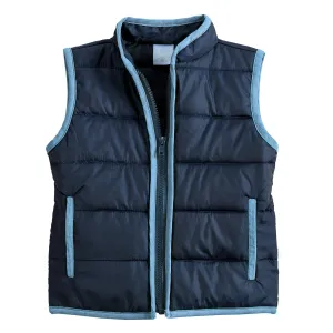 Puffer Vest -- Navy w/ Blue