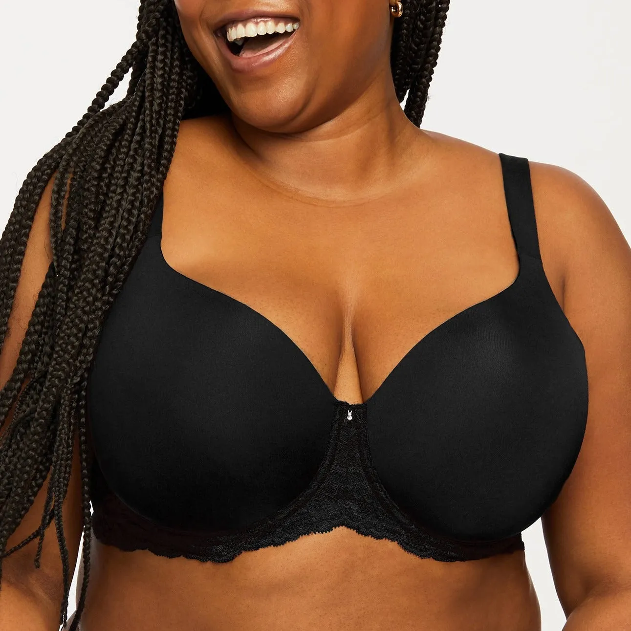 Pure Plus Full Coverage T-Shirt Bra In Black - Montelle