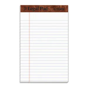 "the Legal Pad" Perforated Pads, Narrow Rule, 5 X 8, White, 50 Sheets, Dozen