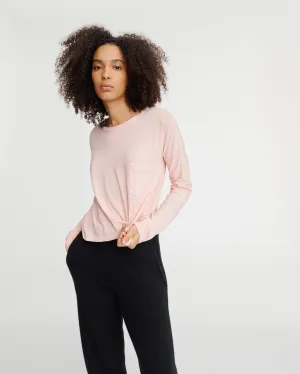 Rag & Bone - The Cropped Longsleeve Tee Pink Rose