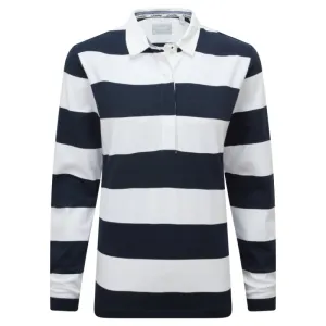 Schoffel St Mawgan Ladies Rugby Shirt  - Navy/White Stripe