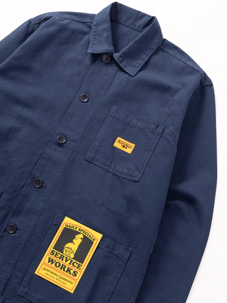 Service Works Canvas Coverall Jacket in Navy