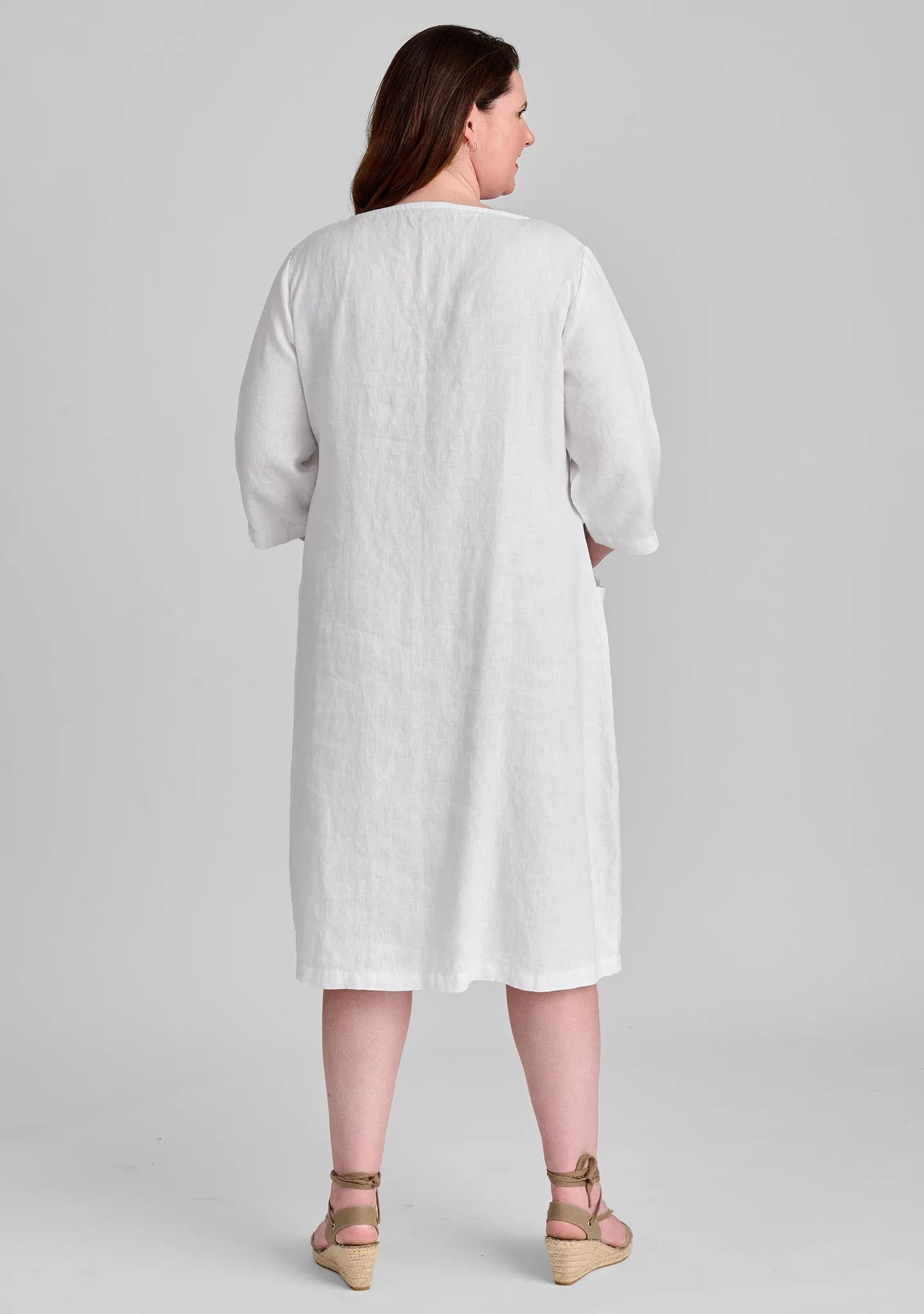 Slouch Pocket Dress - Linen Shift Dress