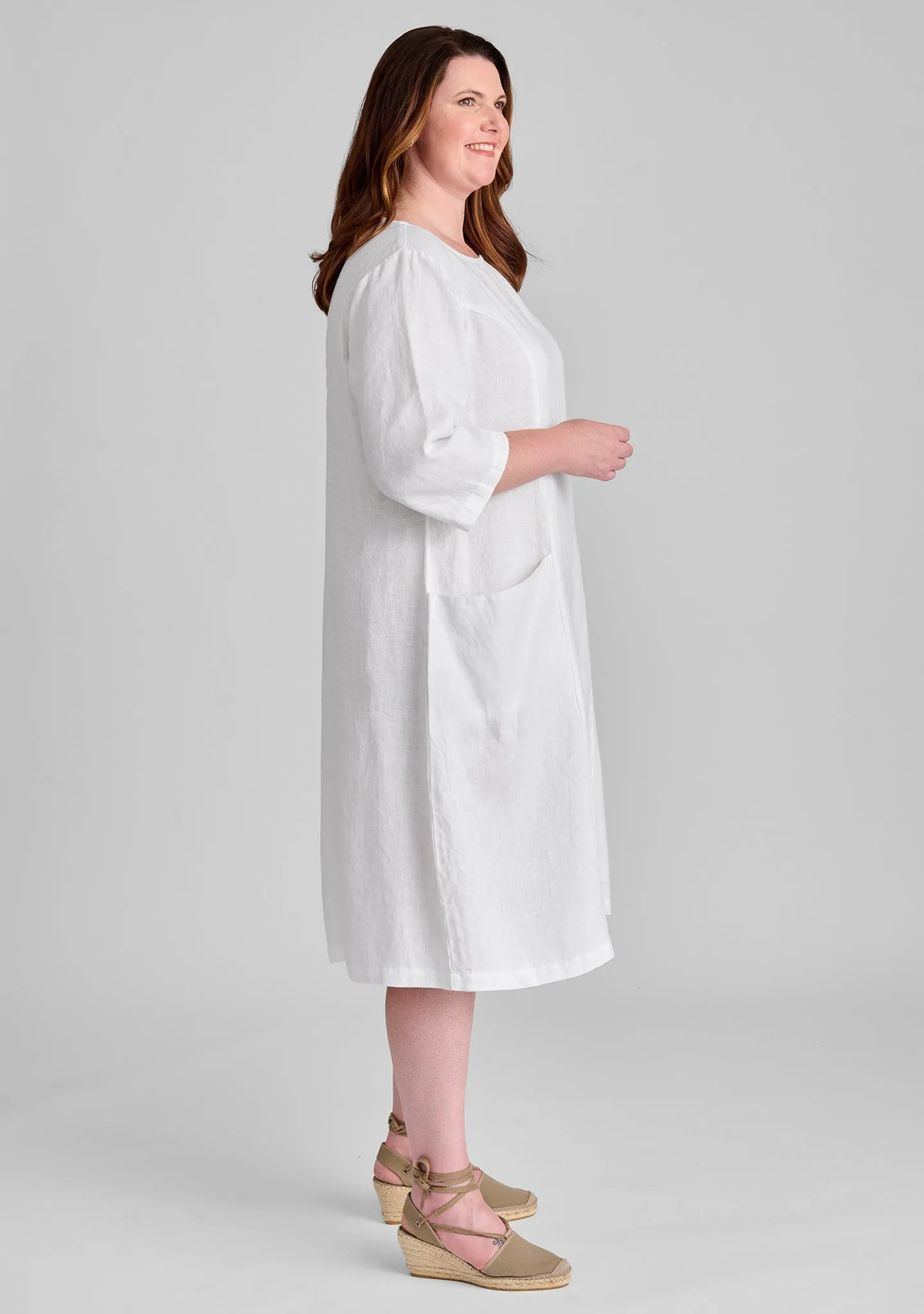 Slouch Pocket Dress - Linen Shift Dress