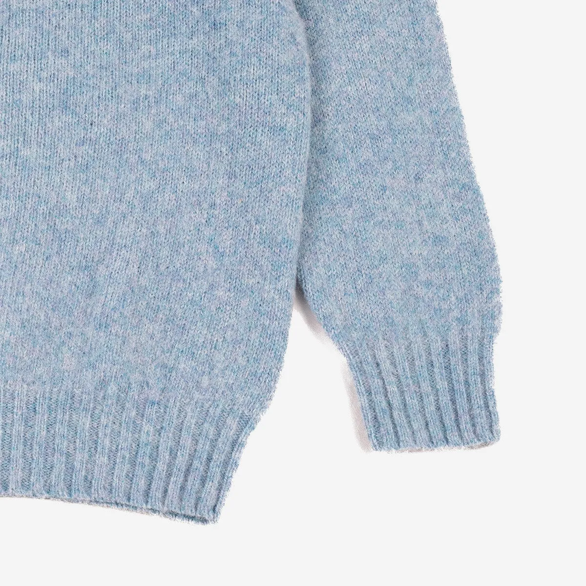 Supersoft Shaggy Wool Crew Sweater - Duckegg