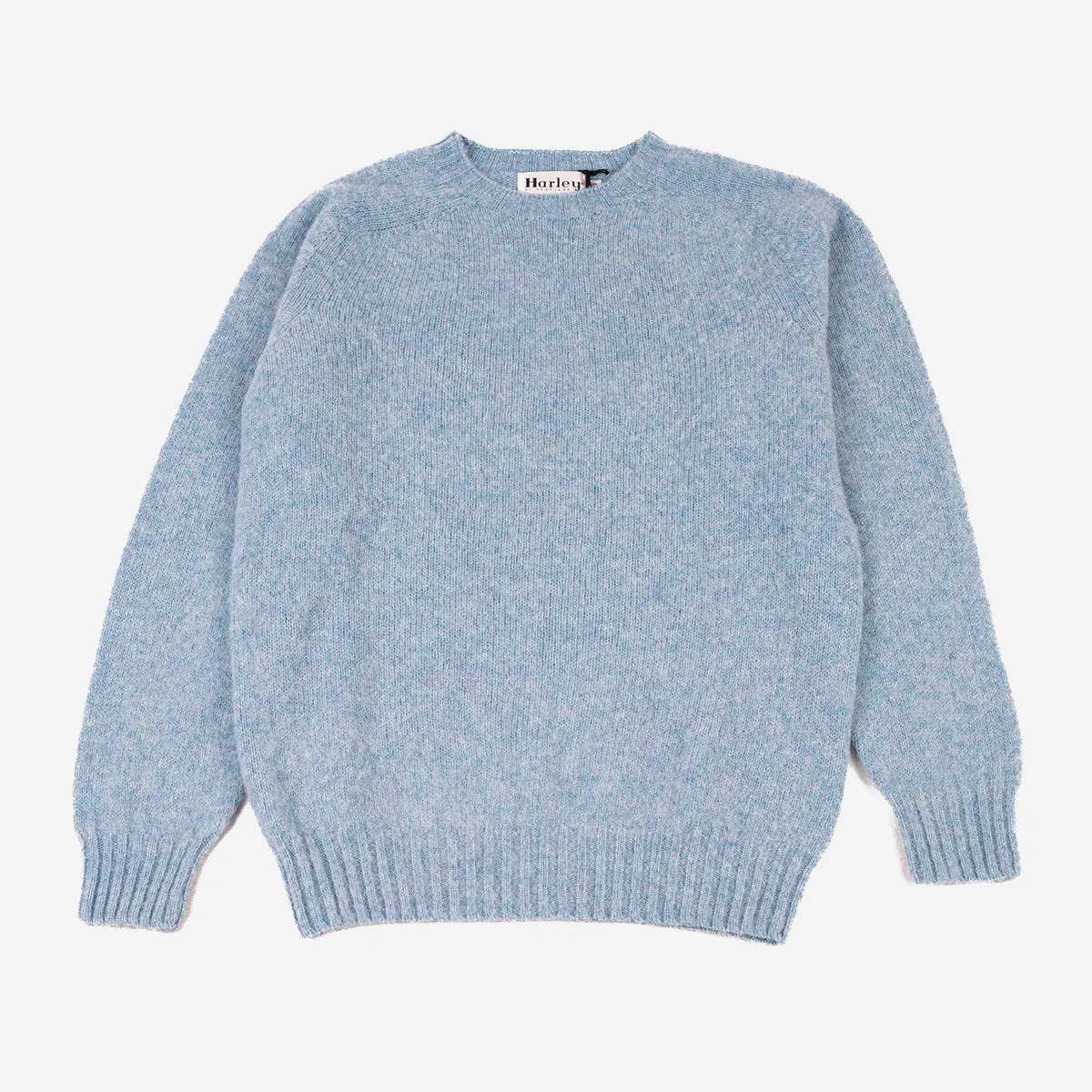 Supersoft Shaggy Wool Crew Sweater - Duckegg