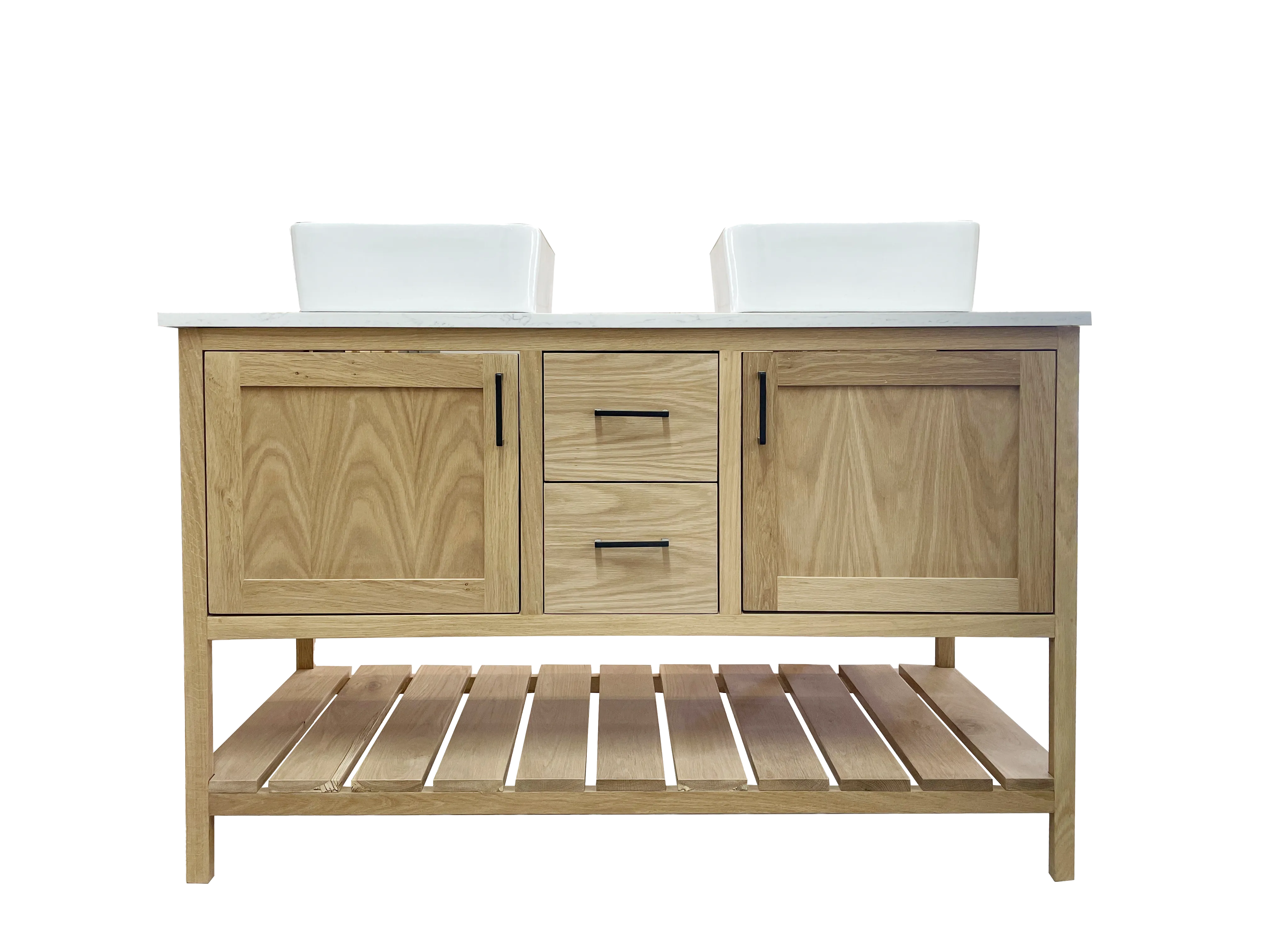 The Classic Shaker Oak Double Vanity