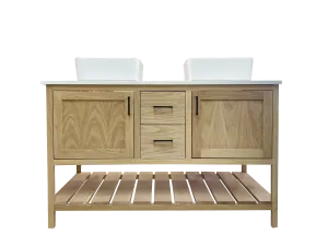 The Classic Shaker Oak Double Vanity