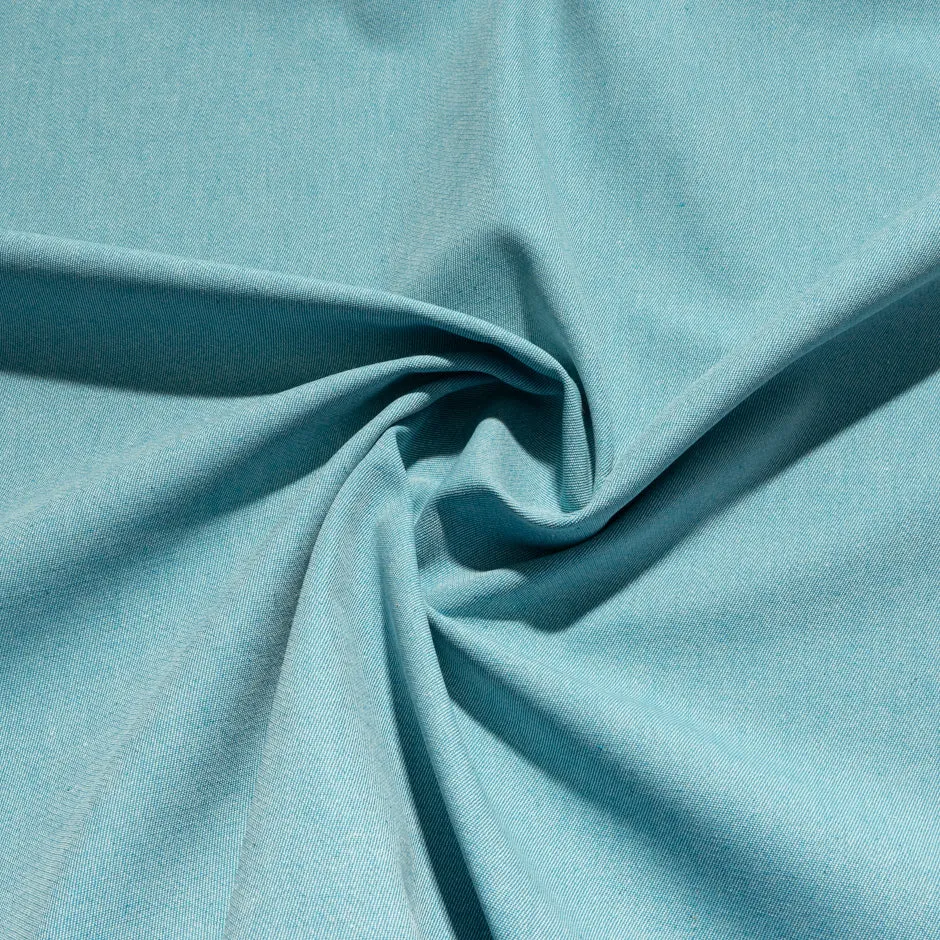 Turquoise Blue Pure Cotton Denim