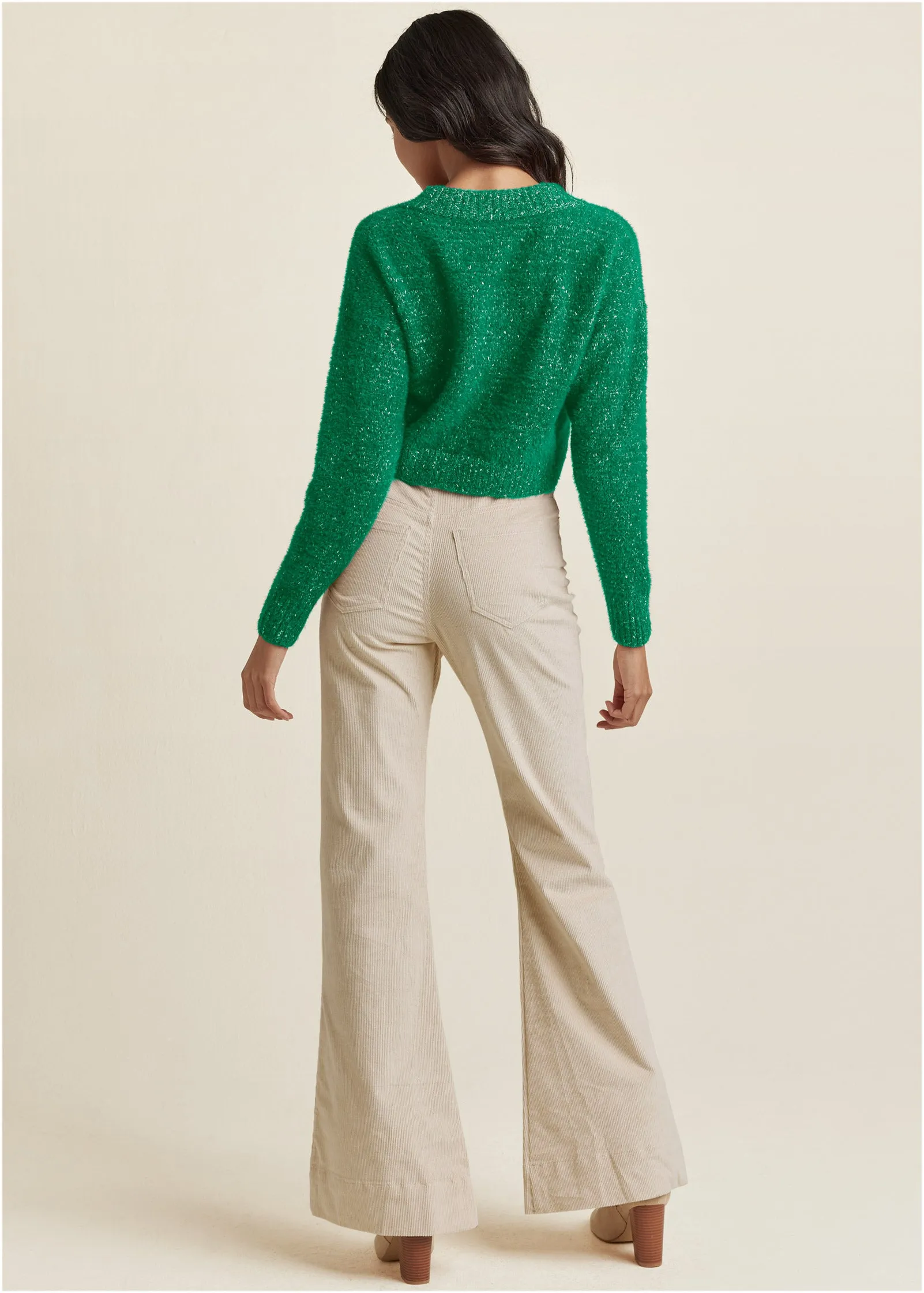 V-Neck Sweater - Emerald