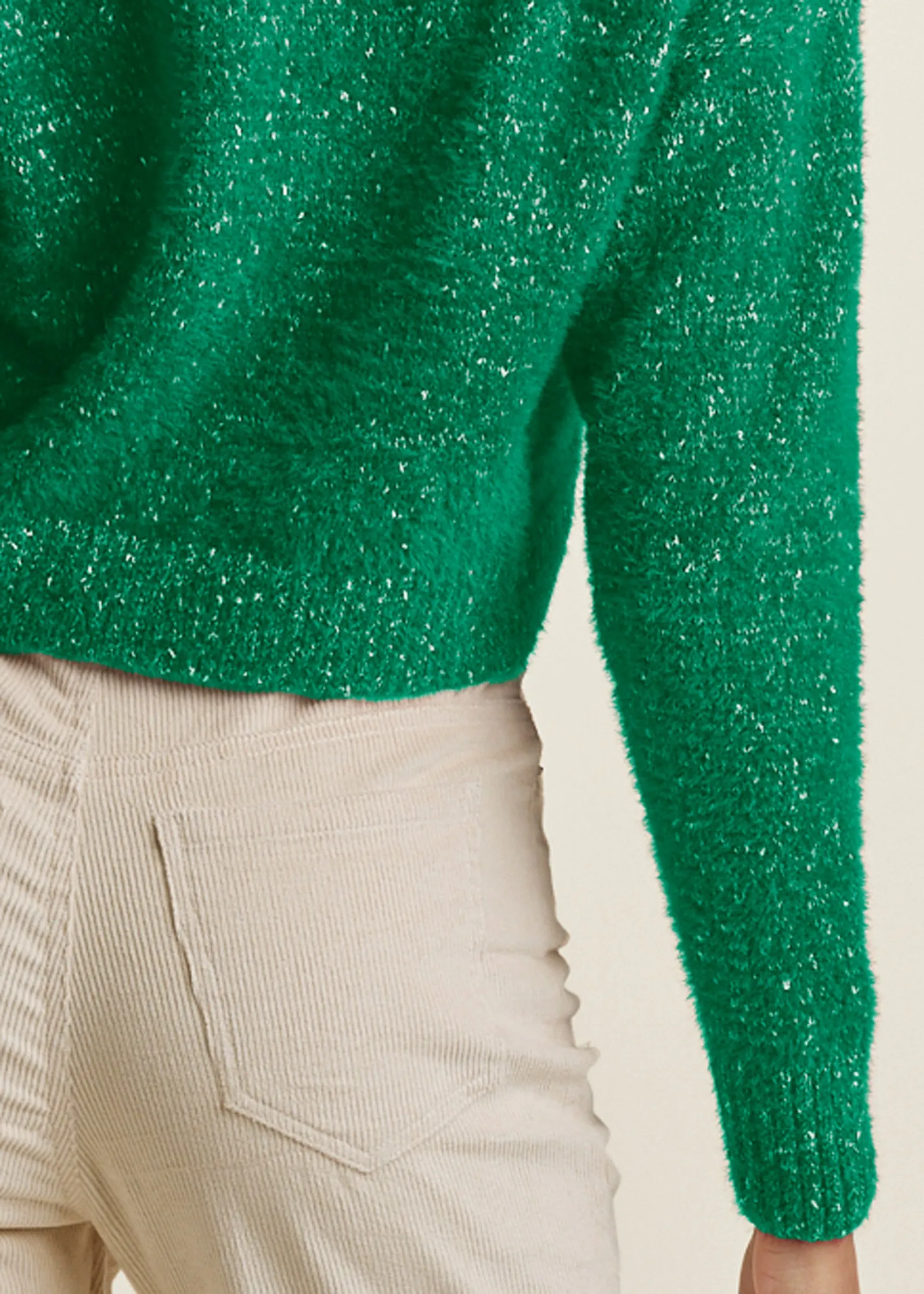 V-Neck Sweater - Emerald