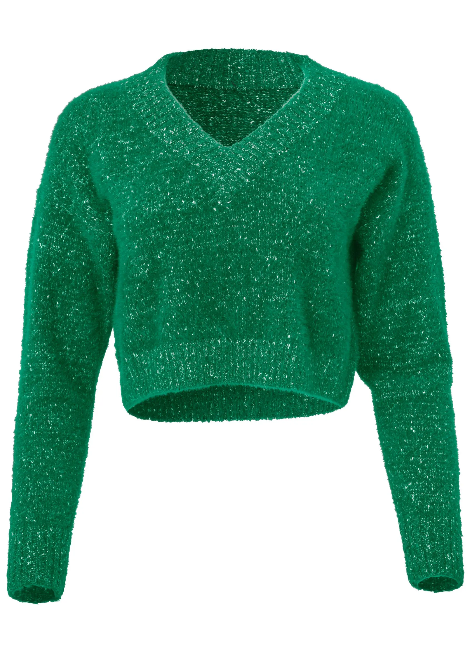 V-Neck Sweater - Emerald