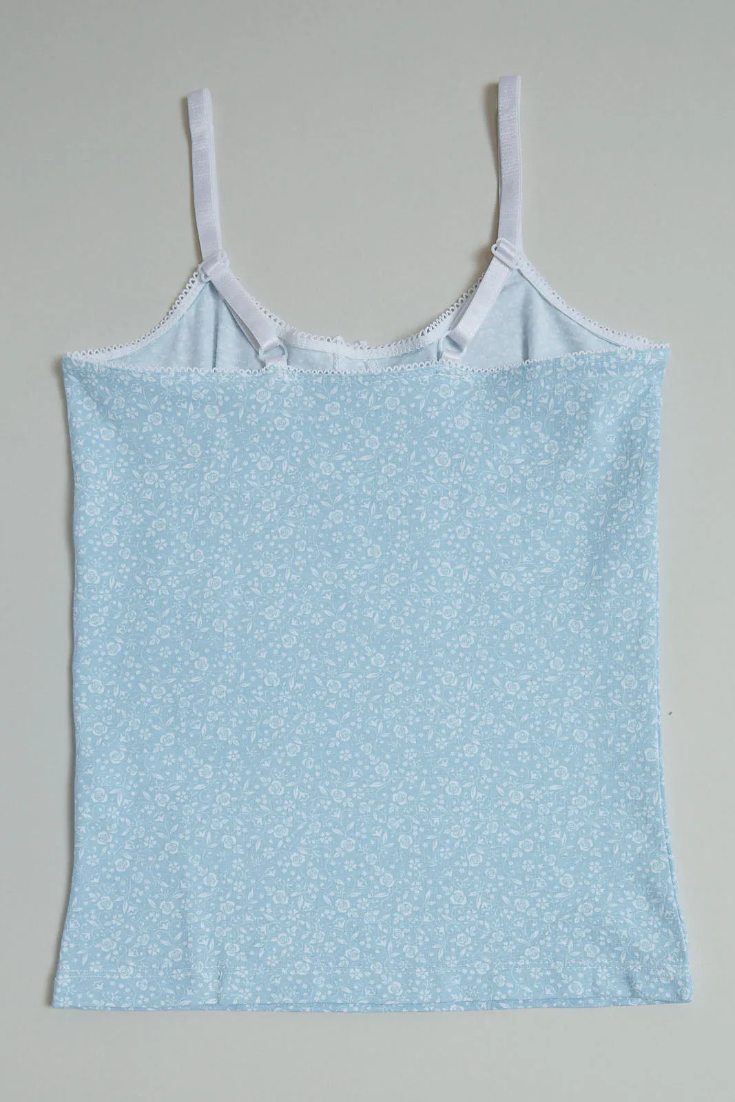 White/Blue Floral Vests (Pack of 2)