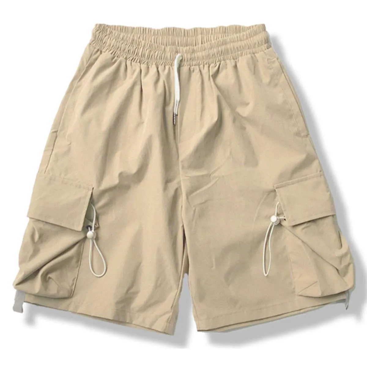 WLS Retro Solid Color Straight Cargo Shorts